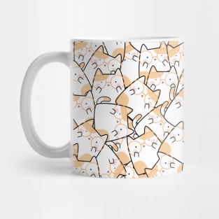 Seamless Pattern Cute Kawaii Cats Mug